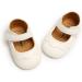 MASOCIO Baby Girl Mary Jane Shoes | Anti-Slip First Walking Shoes 6-12 Months (White) - Buy Online on GoSupps.com
