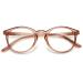 Koosufa fashion anti -blue lights reading glasses Federscharnier women Men's round reading aid visual help anti -fatigue glasses 1.0 1.25 1.75 2.25 2.75 3.5 4.0 1x transparent dark brown 1.75 x