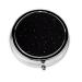 Black White Dot Portable Metal Pill Box Round Mini 3-Compartment Plastic Insert hinged Fastening Design Suitable for Small Pills Must-Have for Travel
