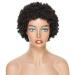 Ms Taj Short Human Hair Afro Wigs for Black Women - Brazilian Virgin Curly 150% Density - Natural Black Kinky Style - Buy Online on GoSupps.com