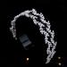 Jorsnovs Double Layer Cubic Zirconia Leaves Wedding Tiara - Silver Headband for Women - Buy Online on GoSupps.com