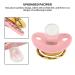 Gold Baby Pacifier Set with Rhinestones for 6-18 Months - Lightweight & Stylish (Letter D) - Buy Online on GoSupps.com