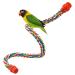 Bird Perch - Cage Rope for Parrots/Parakeets/Cockatiels Comfortable Colorful (80 cm Long Plastic Nuts)
