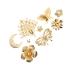 COHEALI 37pcs Bridal Headpiece Gold Butterfly Charm Metal Hollow 3d Charms Crafts Hollow Out Bride Beads