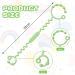 Vicloon Silicone Toy Clip 2Pcs Toy Safety Straps Food Grade Silicone Pacifier Clips Sippy Cup Strap Adjustable Stroller Pacifier Strap Hanging Toys Baby Toy Anti Drop Chain (Blue/Green) - Buy Online on GoSupps.com