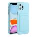 Tivenfezk Nadoli Silicone case for iPhone 15 Pro Ultra thin shockproof scratch -resistant wallet soft TPU protective cover mobile phone case with credit card holder iphone 15 Pro blue