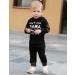 Wexuua Baby Boy Funny Letter Printed Hoodie and Pants Set | 12-18 Months Camo Outfit - Buy Online on GoSupps.com