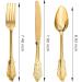 N9R 300pcs Gold Plastic Silverware Set - Heavyweight Cutlery for Party, Wedding, Birthday - 100 Forks, 100 Spoons, 100 Knives - Gold Utensils 300 Pack - Buy Online on GoSupps.com