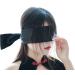 Black Satin Sleep Mask Eyeshade with Slim Ribbon - Perfect for Cosplay and Stage Shows - Buy Online on GoSupps.com