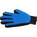 Pet Hair Remover Glove - Gentle Pet Grooming Glove Brush - Deshedding Glove - Massage Mitt with Enhanced Five Finger Design - Perfect for Dogs & Cats with Long & Short Fur - 1 Pack (Right-Hand) Blue