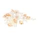 Ipetboom 1pc White Bridal Comb Bride Hair Comb White Hair Clip Bride Headpiece Women Hair Comb Flower Rhinestone Hair Clips Rhinestone Pearl Hair Clips Accessories Ceramics Wedding Women's