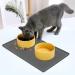 Umtiti Bowl Pad for Dogs & Cats | 60x40cm Waterproof Non-Slip Silicone Mat | Dishwasher Safe Gray - Buy Online on GoSupps.com