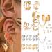 Gold Silver Hair Cuffs Dreadlock Clips Set - 24 Pcs Hair Jewelry Charms for Women Men | Non-Piercing Ear Clip Styling Tools & Accessories - Buy Online on GoSupps.com