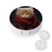 Cat in The Snow Contact Lens Travel Kit Portable Cute Contact Box with Mirror for Daily Outdoor style