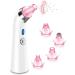 Blackhead Remover Pore Vacuum Facial Pore Cleaner Electric Acne Comedone Whitehead Extractor Tool with 5 Suction Power 4 Probes Blackhead Remover Suction for Women & Men (Pink)