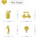 MonMon & Craft Golf Cupcake Toppers - Sport Theme Golf Birthday Cupcake Decor - Baby Shower Party Decor - Retirement Party Decorations Golf Club Cupcake Toppers - 24 Pcs Gold Glitter - Buy Online on GoSupps.com