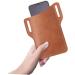 DOITOOL for Cell Portable Waist Brown Protective Pouch Storage Phone Dark Practical Mobile Bag Male Men - Buy Online on GoSupps.com