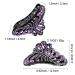 ARFINNE Purple Rhinestone Big Hair Claw Clip - 5 Inch Extra Large Black Jumbo Jaw Clip for Thick and Long Hair - Strong Hold Leaf Design - Buy Online on GoSupps.com