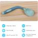 Vicloon Baby Utensils Spoon Fork Set - 4pcs Toddler Cutlery Feeding Set | Easy Grip Bendable Self Feeding Spoon Fork | Light Green-Blue Color - Buy Online on GoSupps.com
