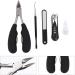 FOMIYES 1 Nail Trimming Set Manicure Tools Professional Pedicure Tool Nail Trimmer Set Stainless Steel Nail Clippers Trimmer for Men Nail for Men Nail Trimming Kit Toenail 13X7.8cm Black - Buy Online on GoSupps.com