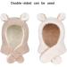 Kids 2 in 1 Winter Hoodie Scarf Set | Toddler Thermal Balaclava Hat | Fleece Lined Hat Scarves for Boys Girls 6 Months-4 Years - Beige - Buy Online on GoSupps.com