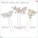 Unicra Bride Wedding Crystal Hair Pins - Pack of 3 Silver Flower Bridal Hair Pieces for Women and Girls | Wedding Hair Accessories - Buy Online on GoSupps.com