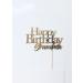LuciaNArtGB Happy Birthday Grandma Cake Topper (Gold)