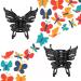 Hapdoo 3pcs Butterfly Hair Clips - Medium Hair Claw Clips for Women and Girls - White Black Clear - Buy Online on GoSupps.com