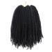 4 Packs Afro Kinky Braiding Hair Extensions - 20 Inch Black Synthetic Twist Crochet Braids - Buy Online on GoSupps.com