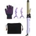 Professional 1 Inch Rotating Curling Iron - Titanium Auto Hair Curler with Long Barrel, 5 Temps, 1H Auto Off - Dual Voltage & Anti-Scald Purple - Buy Online on GoSupps.com