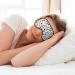 Bone and Paw Print Double-Sided Sleep Eye Mask | Soft Blindfold with Adjustable Strap | Light Blocking Black - Comfort for Travel & Sleep - Buy Online on GoSupps.com