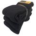 Dream sock long socks made of thermo fleece winter ski socks for cold thick socks with high heat insulation different ranges (3-pack or pack of 6) 3 couples Black 41-46