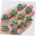 EXCEART Earrings 20 pcs Shamrock Ornament Novel Four- Shape Keychain Sequins Bead Alloy Making Home Green - Buy Online on GoSupps.com