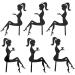 Uinfhyknd Pack of 6 High Heel Girls Birthday Cake Decoration Cake Toppers (Black) - Buy Online on GoSupps.com