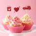 60 Pieces Cupcake Toppers Graduation Valentine Theme Cake Toppers Picks for Graduation Valentine's Day Wedding Engagement Decorations Bridal Shower Birthday Party Supplies 6 Styles(Love Style) - Buy Online on GoSupps.com