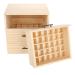 Wakects 90 slots storage box for essential oils-wood organizer for aromatherapy and fragrance oils for travel storage essential oil with 3 levels
