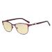 Eyekepper Ladies Blue Light Blocking Glasses with Yellow Filter Lens - Stylish Computer Eyeglasses Women - Red without strength Red-bb60 Lens