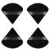 Ainiv 4 PCS Powder Puff Triangle Makeup Puff Reusable Soft Powder Sponge Washable Wet Dry Dual-Use Cosmetic Puff Face Powder Puff for Loose Powder Foundation Cream Blush Wetand or Pressed Powder #1 4PCS Black