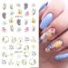 Spring Blossom Nail Sticker Decals - 12PCS Lavender Tulip Lily Flower Water Transfer Foil for DIY Manicure | Nail Art Decoration Accessory - Buy Online on GoSupps.com