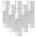 Airless Pump Bottle Airless Pump Bottles 6Pcs 30ml Transparent Portable Travel Spray Bottle with Dust Cover Reusable Refillable Travel Bottles for Toner Fragrance Flat
