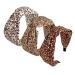 Wide Headband for Women Fabric Hair Band Alice Band Elastic ladies headbands Hair Accessories for Women and Girl (WidCoLeaopard)