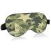 Sleep Mask Light Blocking Camouflage with Green Stars Eye Mask for Sleeping with Adjustable Strap Soft Lightweight Eye Cover Blindfold for Men Women Work Travel Naps