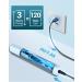 Sonic Electric Toothbrush for Adults and Kids - Rechargeable with 8 Brush Heads, 120 Days Use, 3-Hour Fast Charge, 5 Modes, Timer - Gift for Family - Light Blue - Buy Online on GoSupps.com