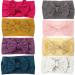 Guifier 8 pieces nylon baby headband with bow hair band baby headbands baby girls soft headwraps turban sheet knotted headbands for newborn toddler babies children style a
