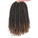 Xtrend 8-Inch Ombre Spring Twist Hair Extensions - 6 Pack Synthetic Kinky Curly Braids for Women T27 # (20.32 cm) - Fluffy Passion Twists - Buy Online on GoSupps.com
