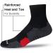 AKOENY Men's Ankle Athletic Running Quarter Socks (6-Pack) Black - Size 9-12 - Buy Online on GoSupps.com