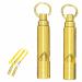 Loudest Brass Whistle Best Premium Emergency Whistle Outdoor Survival Whistle-Outdoor Lifeguard Whistle Brass Whistle (2 Pack with Lanyard)