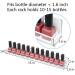 NIUBEE Clear Acrylic Nail Polish Organizer Display - Wall Mounted Shelf for 90 Bottles - 15 Inch (Pack of 6) - Buy Online on GoSupps.com