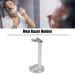 Metal Handwell Razor Stand for Men - Premium Razor Holder & Hairdressing Accessories | Compatible with Most Razors & Brushes - Buy Online on GoSupps.com
