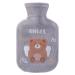 Bncxdc Hot Water Bottle Hot Water Bag Durable Rubber Mini Bear Water Bag with Removable Cloth Cover Strong Sealing for Keep Warm Hands Neck Back Abdomen and Waist (Gray 350ml) Bear-Gray